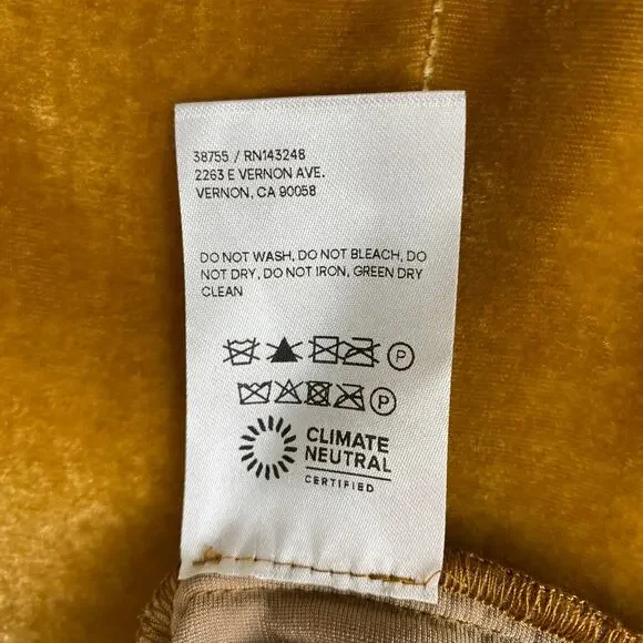 Reformation Mustard Velvet Mini Dress - Picture 13 of 15